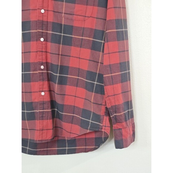 J Crew Broken-In Oxford Shirt Tartan  Mens Medium Classic Fit Plaid Button Down - Picture 5 of 11